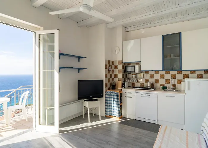 公寓 Casa Grimaldi - Terrace & Sea View 文蒂米利亚